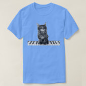 Cute Piano Cat Pianist Keyboard Player T-shirt (Design voorkant)