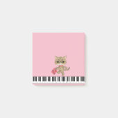 Cute Piano Cat Post-it® Notes (Voorkant)