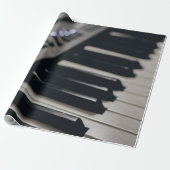 Cute Piano Design Cadeaupapier (Uitgerold)