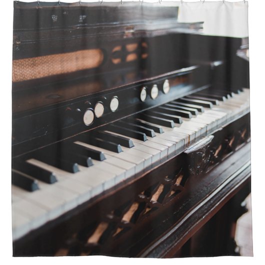 Cute Piano Design Douchegordijn (Voorkant)