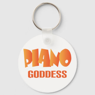 Cute Piano Goddess Music Gift Sleutelhanger