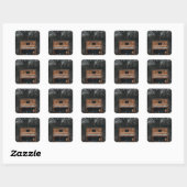 Cute Piano Vierkante Sticker (Vel)