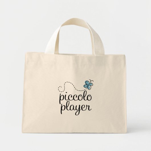 Cute Piccolo Player Music Bag Mini Tote Bag (Voorkant)