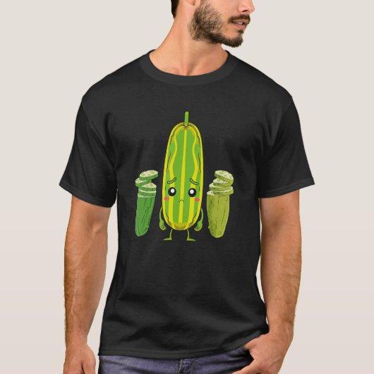 Cute Pickle Cucumber  Vegetable Veggie Pickle T-shirt (Voorkant)