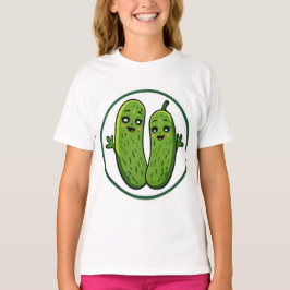 Cute Pickle Koppel Funny Kawaii Augurken T-Shirt v