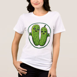 Cute Pickle Koppel Funny Kawaii Augurken T-Shirt v