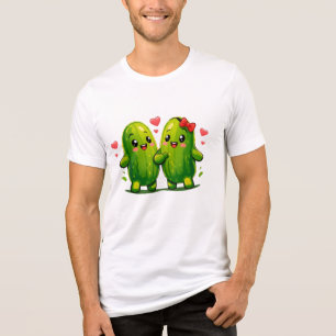 Cute Pickle Koppel Funny Kawaii Augurken T-Shirt v