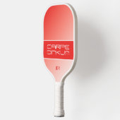 Cute Pickleball Dink Pun Gradient Initiaal Red Pickleball Paddle (Links)