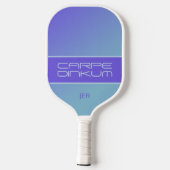 Cute Pickleball Dink Pun Sports Ombre Blue Paars Paddle (Achterkant)
