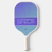 Cute Pickleball Dink Pun Sports Ombre Blue Paars Paddle (Voorkant)