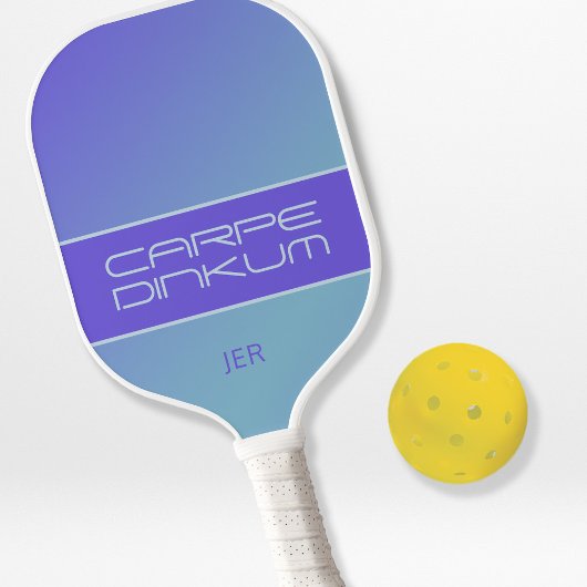 Cute Pickleball Dink Pun Sports Ombre Blue Paars Paddle