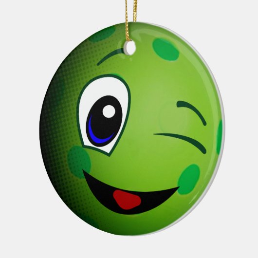 Cute Pickleball Emoticon Keramisch Ornament (Links)