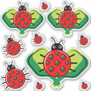 🐞 Cute pickleball ladybug met pickleball paddles Sticker