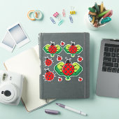 🐞 Cute pickleball ladybug met pickleball paddles Sticker (iPad Cover)