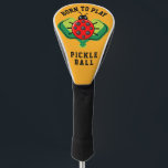🐞 Cute pickleball ladybug oranje Golfheadcover<br><div class="desc">🐞 Cute pickleball ladybug op twee groene padles. Perfect als cadeau voor pickleball vrienden. De oranje achtergrond is aanpasbaar. Als u uw favoriete achtergrondkleur wilt toevoegen,  klikt u op "Deze sjabloon personaliseren" en "Bewerken met ontwerpgereedschap" na</div>