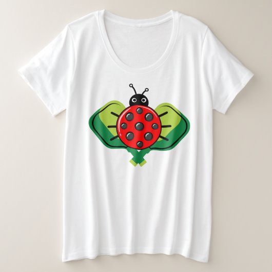 🐞 Cute pickleball ladybug Plus Size T-Shirt (Design voorkant)