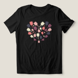 Cute Pickleball Paddle Heart Tri-Blend Shirt
