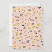 Cute Pickleball Party 50th Birthday Invitation Kaart (Achterkant)