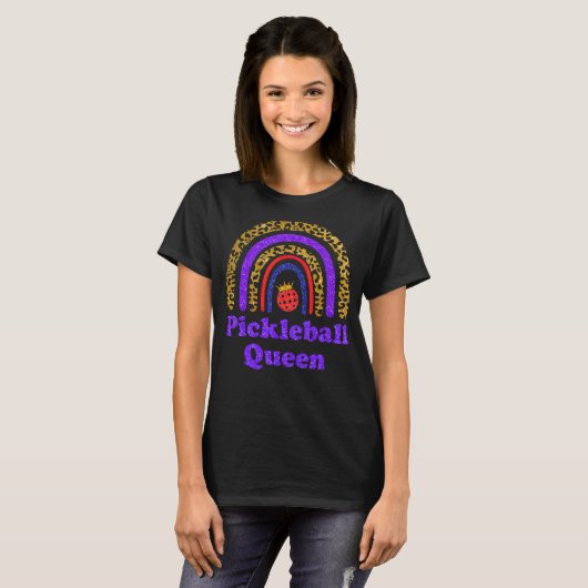 Cute Pickleball Queen for Women I Love Pickleball T-shirt (Voorkant volledig)