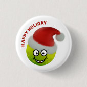 🎅 Cute Pickleball Santa Button (Voorkant)