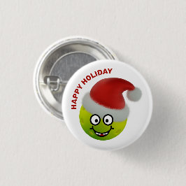🎅 Cute Pickleball Santa Button