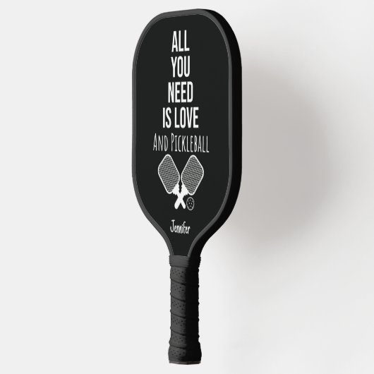 Cute Pickleball Typography Modern Trendy Cool Paddle (Links)