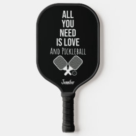 Cute Pickleball Typography Modern Trendy Cool Pickleball Paddle