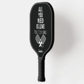 Cute Pickleball Typography Modern Trendy Cool Pickleball Paddle (Links)