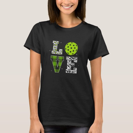 Cute Pickleball voor dames en heren, ik hou van Pi T-shirt (Voorkant)