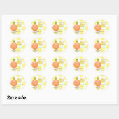 Cute pickled uon cartoon illustration label (Vel)