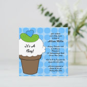 Cute Pickles & Ice Cream Boy Baby shower Kaart (Staand voorkant)