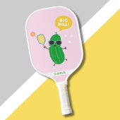 Cute Pickles playing Pickleball Pink Pickleball Paddle