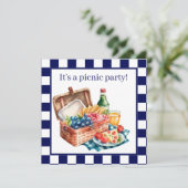 Cute picnic party lovers kaart (Staand voorkant)