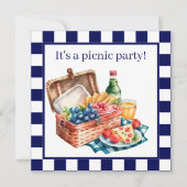 Cute picnic party lovers kaart (Voorkant)