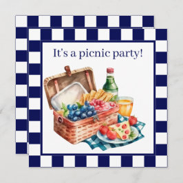 Cute picnic party lovers kaart