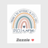 Cute PICU verpleegstraal, kinderintensieve zorg Sticker (Vel)