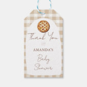 Cute Pie Baby Shower Bedankt Cadeaulabel (Voorkant)