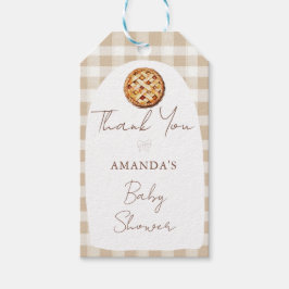 Cute Pie Baby Shower Bedankt Cadeaulabel