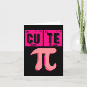 Cute Pie Dag Wiskunde Periodieke Tabel Roze Mat Kaart