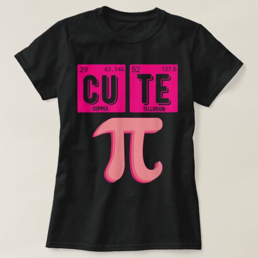 Cute Pie Day Cutie Wiskunde Periodicable Pink math T-shirt (Design voorkant)