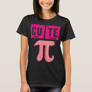 Cute Pie Day Cutie Wiskunde Periodicable Pink math T-shirt