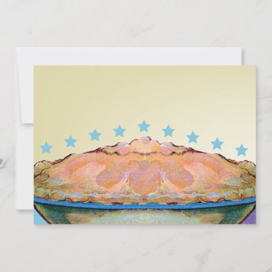 Cute Pie geslacht neutrale babyshower uitnodiging (Achterkant)