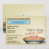 Cute Pie geslacht neutrale babyshower uitnodiging (Voorkant / Achterkant)