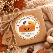 Cute Pie Herfst Baby Shower Ronde Sticker