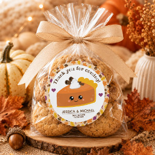 Cute Pie Herfst Baby Shower Ronde Sticker