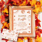Cute Pie Herfst Babyshower Luiers Raffle Bord Poster