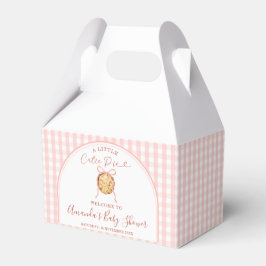 Cute Pie Pastel Roze Strik Streep Herfst Baby Show Bedankdoosjes