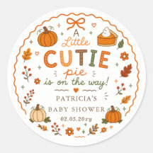 Cute Pie Pompoen Geslacht Onbekende Baby Shower