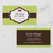 Cute Pie Slice Visitekaartje (Voorkant / Achterkant)