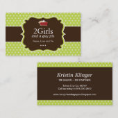 Cute Pie Slice Visitekaartje (Voorkant / Achterkant)